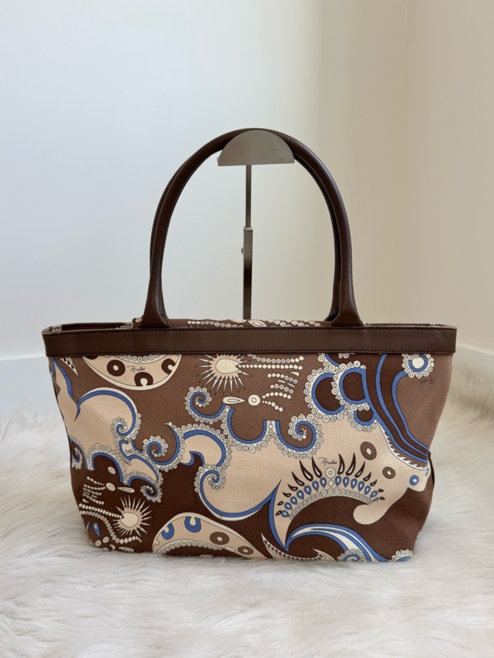 Authentic brown Emilio Pucci tote bag - Picture 2 of 9